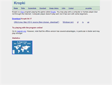 Tablet Screenshot of kropki.nongnu.org